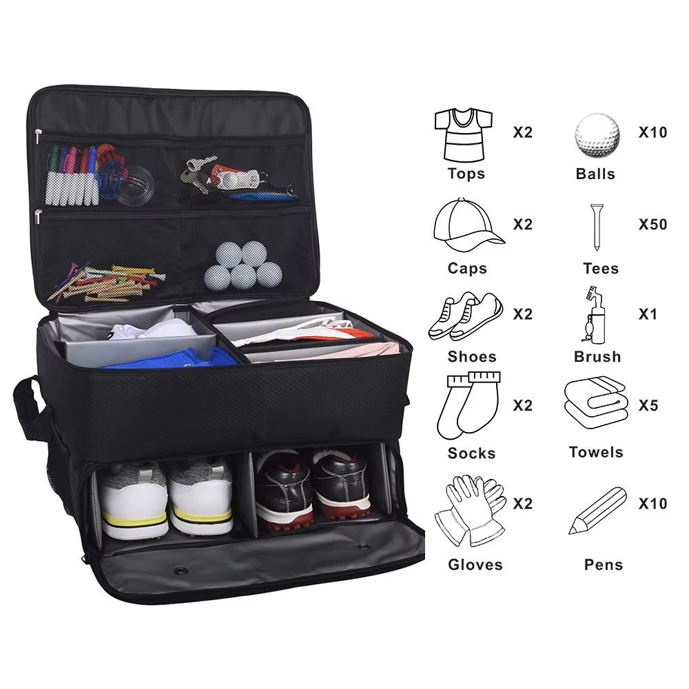 Travel Accessories Bag For Men - Golf-Kofferraum-Organizer Oxford Schuhfach Wasserdicht Große Kapazität