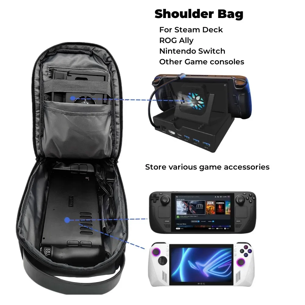 Travel Accessories Kit Bag - Stoßdämpfender, schräg schräger Schulterrucksack für Asus