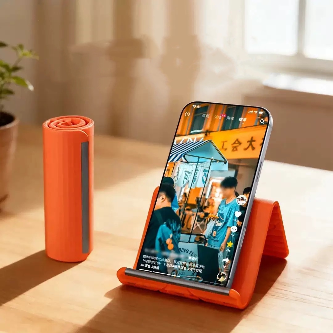 Travel Accessories Store - Flexibler Tragbarer Telefonständer aus Silikon für