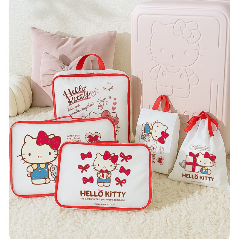 Travel Accessories Kit Bag - Hello Kitty Aufbewahrungstasche Niedliche Cartoon-Gepäcktasche Multifunktionale
