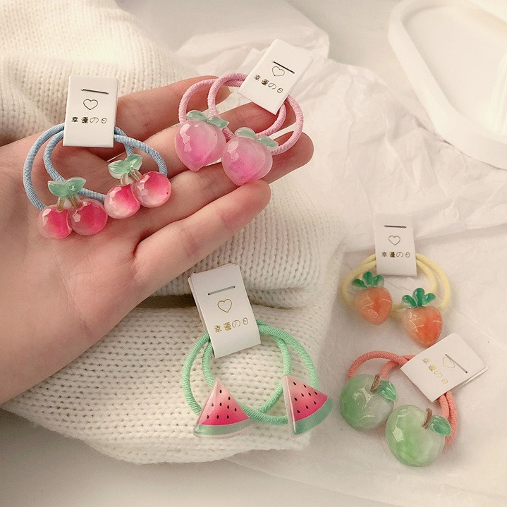 Travel Accessories For Baby - Kinder-Haargummis mit Karotten, 5 Paar, rutschfeste,