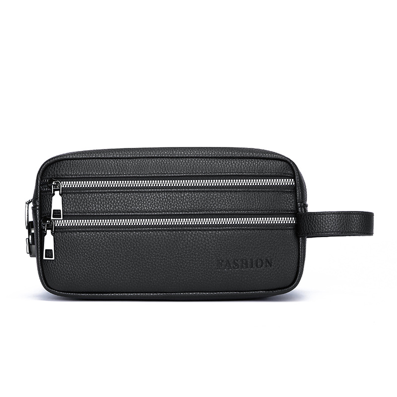 Travel Accessories Bag For Men - Vintage Herren-Handtasche mit mehreren Reißverschlussfächern, Handgelenktasche