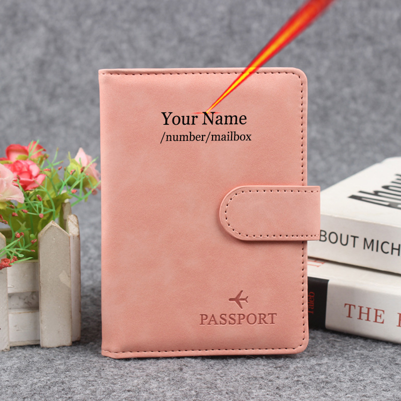 Travel Accessories Bag For Men - Reisepasshülle mit Magnetknopf, personalisierbar, Name auf