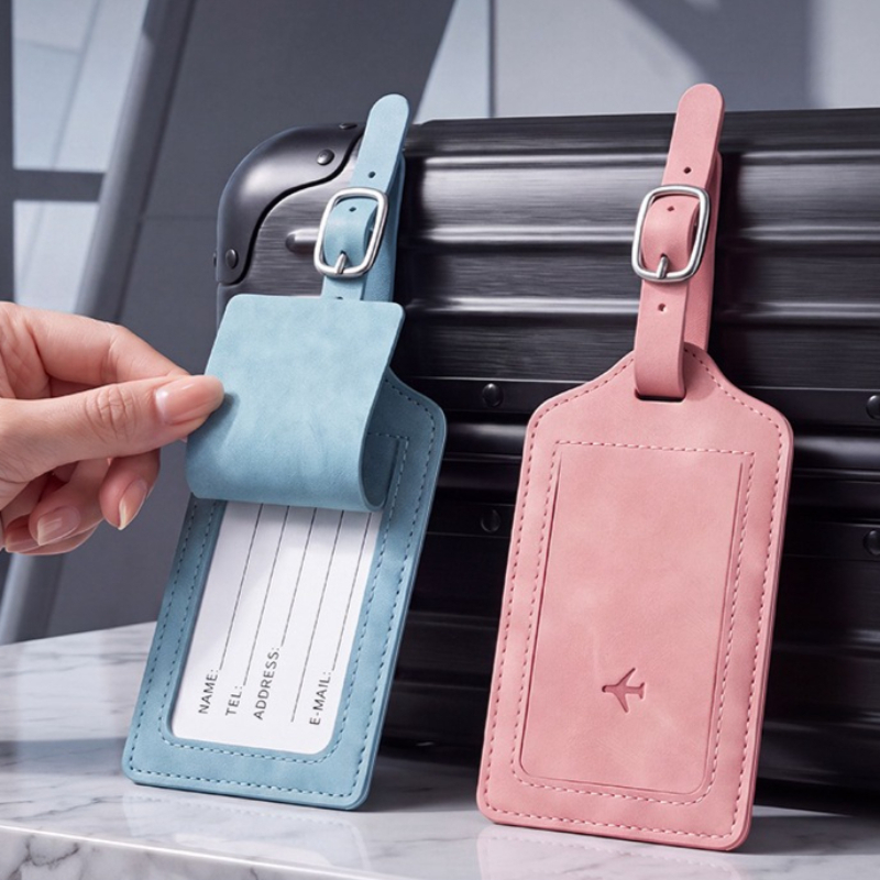 Travel Accessories Bag For Men - 1 Stück PU-Leder Gepäckanhänger für Damen