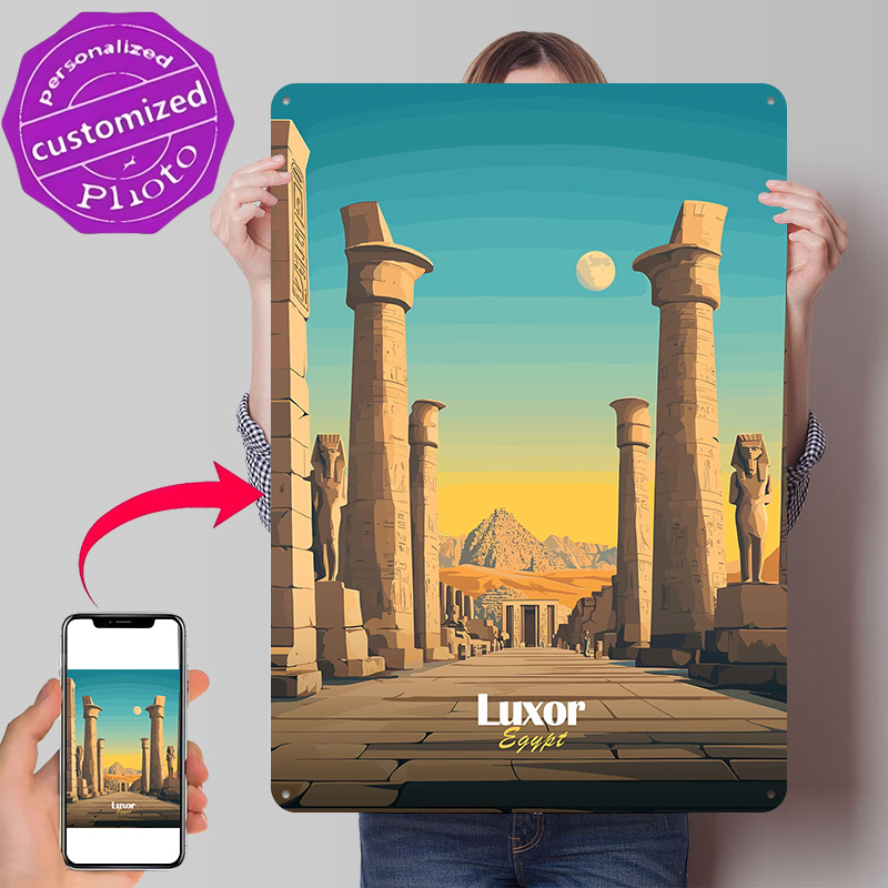 Travel Accessories Egypt - Luxor Ägypten Reise-Metallposter, perfektes Geschenk für