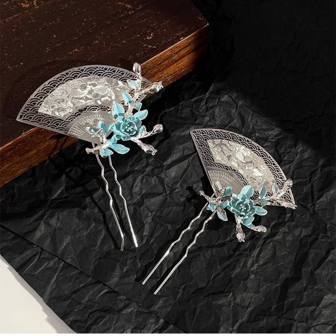 Travel Accessories Store - Neue fächerförmige Haarnadel im chinesischen Stil,